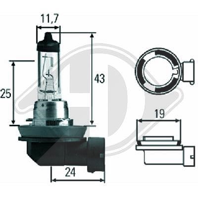 Diederichs Glühlampe, Fernscheinwerfer [Hersteller-Nr. LID10034] für Alpina, Audi, BMW, Chevrolet, Citroën, Daihatsu, Derbi, Ford, Gilera, Honda, Hyun von DIEDERICHS