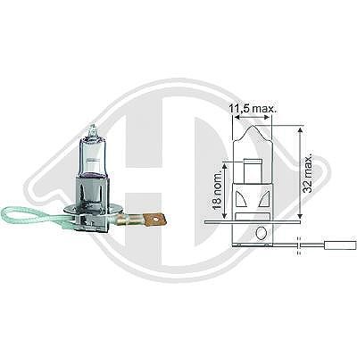 Diederichs Glühlampe, Fernscheinwerfer [Hersteller-Nr. LID10016] für Abarth, Alfa Romeo, Alpina, Audi, Austin, Autobianchi, BMW, Chevrolet, Chrysler, von DIEDERICHS