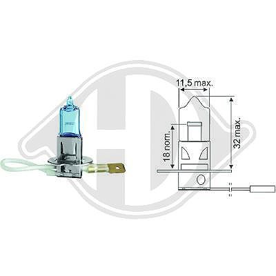 Diederichs Glühlampe, Fernscheinwerfer [Hersteller-Nr. LID10017] für Abarth, Alfa Romeo, Alpina, Audi, Austin, Autobianchi, BMW, Chevrolet, Chrysler, von DIEDERICHS