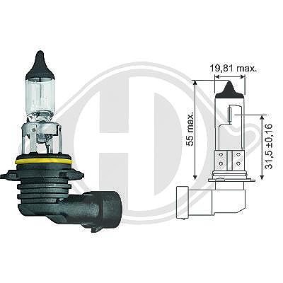 Diederichs Glühlampe, Fernscheinwerfer [Hersteller-Nr. LID10030] für Alpina, BMW, Cadillac, Chevrolet, Chrysler, Daihatsu, Dodge, Ford, Honda, Hyundai von DIEDERICHS