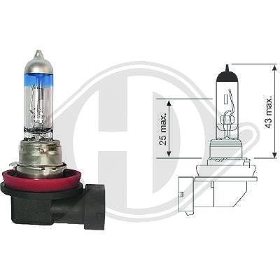 Diederichs Glühlampe, Fernscheinwerfer [Hersteller-Nr. LID10070] für Abarth, Alfa Romeo, Alpina, Audi, BMW, Cadillac, Chevrolet, Chrysler, Citroën, Da von DIEDERICHS