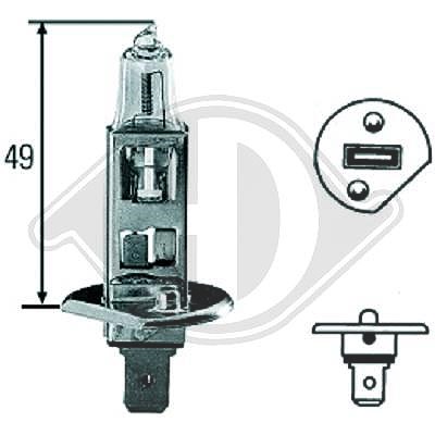 Diederichs Glühlampe, Fernscheinwerfer [Hersteller-Nr. LID10012] für Abarth, Alfa Romeo, Alpina, Audi, BMW, Chevrolet, Chrysler, Citroën, Dacia, Daewo von DIEDERICHS