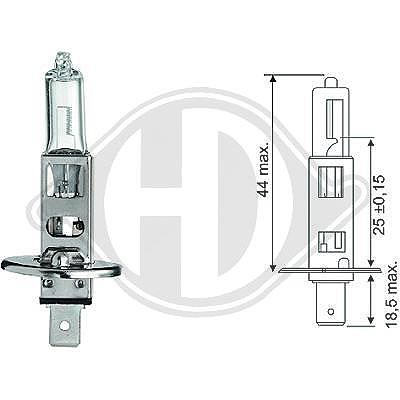 Diederichs Glühlampe, Fernscheinwerfer [Hersteller-Nr. LID10013] für Abarth, Alfa Romeo, Alpina, Audi, BMW, Chevrolet, Chrysler, Citroën, Dacia, Daewo von DIEDERICHS