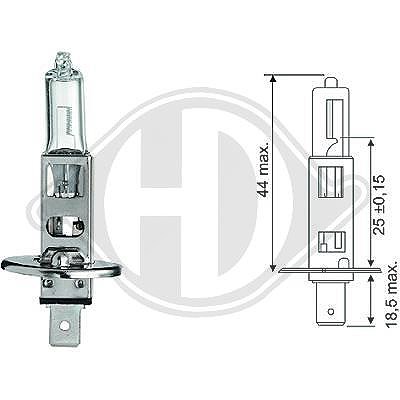 Diederichs Glühlampe, Fernscheinwerfer [Hersteller-Nr. LID10013] für Abarth, Alfa Romeo, Alpina, Audi, BMW, Chevrolet, Chrysler, Citroën, Dacia, Daiha von DIEDERICHS