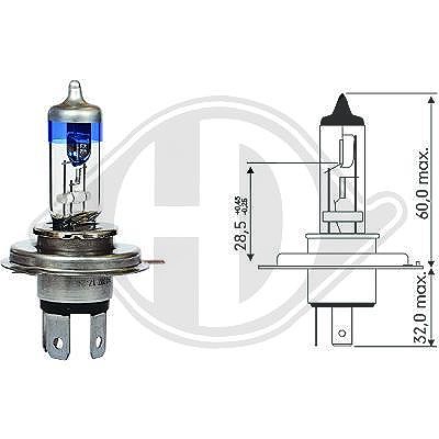 Diederichs Glühlampe, Fernscheinwerfer [Hersteller-Nr. LID10064] für Abarth, Alfa Romeo, Alpina, Audi, Austin, BMW, Cagiva, Chevrolet, Chrysler, Citro von DIEDERICHS