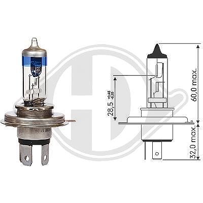 Diederichs Glühlampe, Fernscheinwerfer [Hersteller-Nr. LID10067] für Abarth, Alfa Romeo, Alpina, Audi, Austin, BMW, Cagiva, Chevrolet, Chrysler, Citro von DIEDERICHS