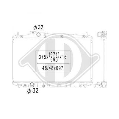 Diederichs Kühler, Motorkühlung [Hersteller-Nr. DCM2183] für Honda von DIEDERICHS