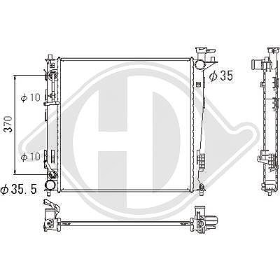 Diederichs Kühler, Motorkühlung [Hersteller-Nr. DCM3825] für Hyundai, Kia von DIEDERICHS