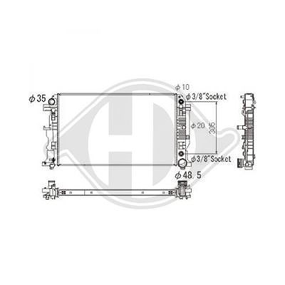 Diederichs Kühler, Motorkühlung [Hersteller-Nr. DCM3908] für Mercedes-Benz von DIEDERICHS