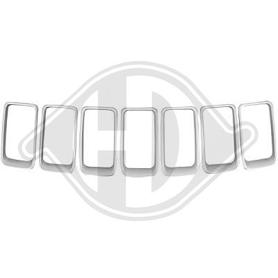 Diederichs Zier-/Schutzleistensatz, Kühlergitter [Hersteller-Nr. 2613143] für Jeep von DIEDERICHS