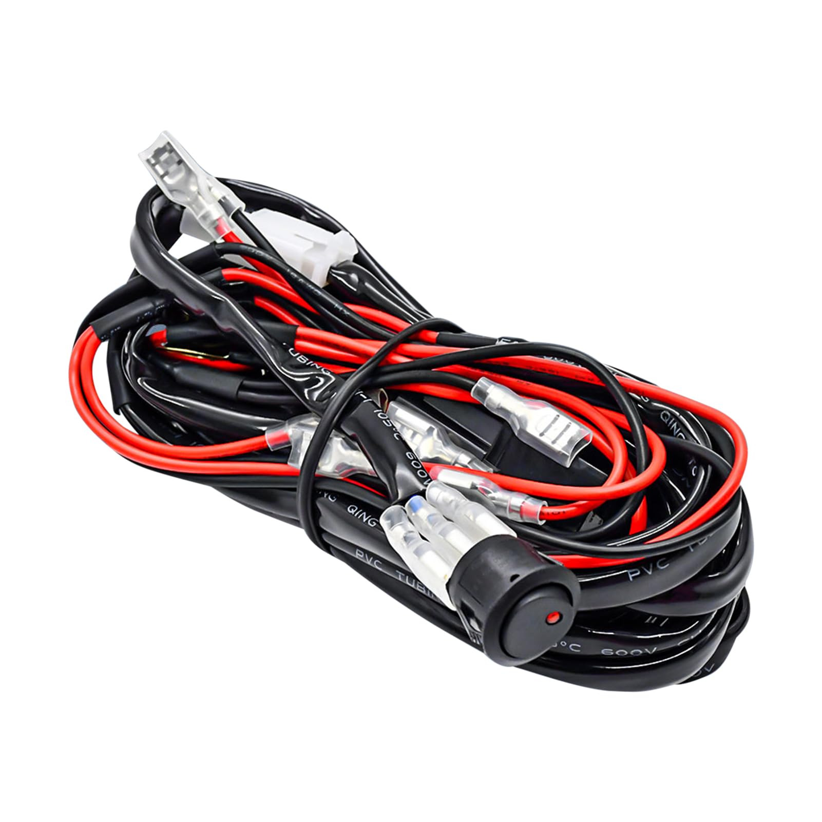 DIERI LED-Lichtleisten-Kabelbaum-Set, 300 W, 2 Leitungen, 16 AWG, universeller LED-Arbeitslichtleisten-Kabelbaum mit 12 V 40 A Relais-EIN- und Ausschalter für Geländefahrzeuge, passend für 4 Lichter DIERI LED-Lichtleisten-Kabelbaum-Set, 300 W, 2 Leitungen, 16 AWG, universeller LED-Arbeitslichtleisten-Kabelbaum mit 12 V 40 A Relais-EIN- und Ausschalter für Geländefahrzeuge, passend für 4 Lichter von DIERI
