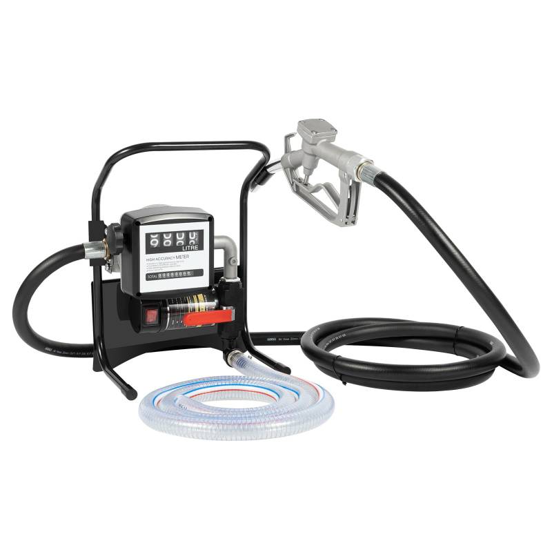 Dieselpumpe 230 V Dieselpumpe Selbstansaugend Kraftstoffpumpe 45L/min mit Zählwerk Zapfpistole Tankstelle Automatik von DIFU