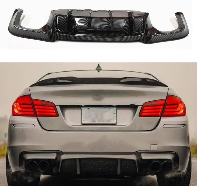 Heckdiffusor Heckstoßstange für BMW F10 F11 528 535 540 M-Tech 2011-2016, Heckdiffusor, Haifischflosse Diffusor, Karosserie modifiziertes Zubehör von DIGBYS