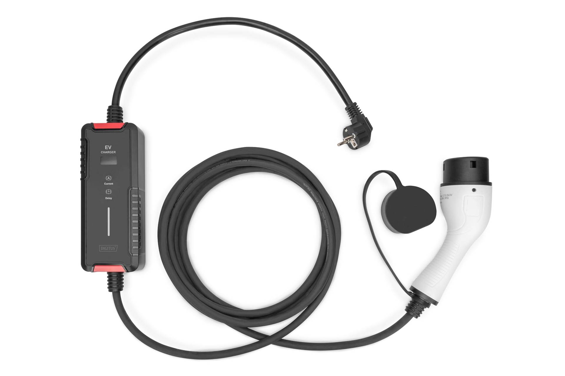 DIGITUS Ladegrät für Elektrofahrzeuge - 1-Phasig - Max. 3,7 kW - Typ-2 Stecker - 5 m Ladekabel - Mode 2 - Schwarz DIGITUS Ladegrät für Elektrofahrzeuge - 1-Phasig - Max. 3,7 kW - Typ-2 Stecker - 5 m Ladekabel - Mode 2 - Schwarz von DIGITUS