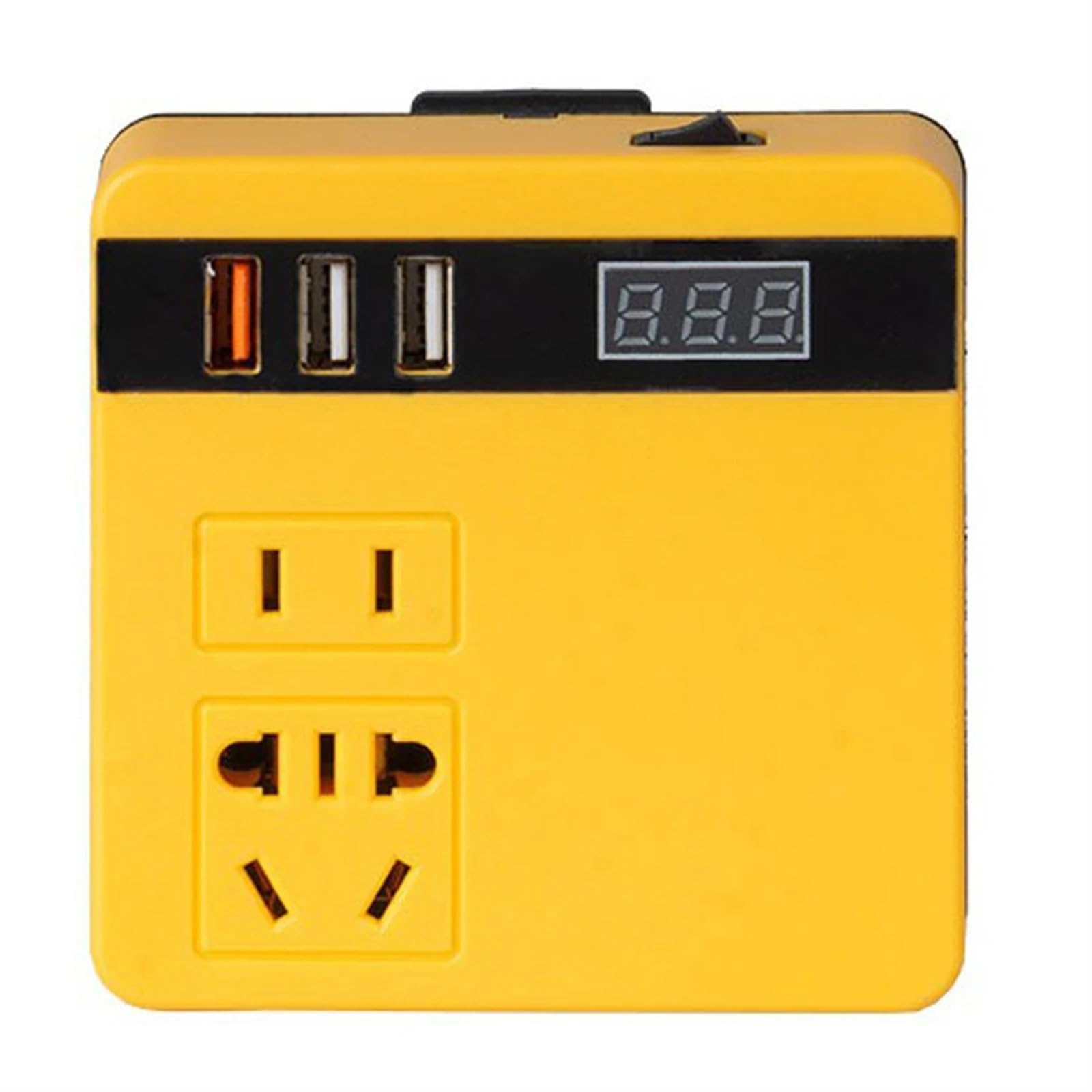 Solarwechselrichter, 120W lithium-batterie wechselrichter DC zu AC wechselrichter Drei schnittstellen optional wechselrichter außen betrieb(Yellow) von DIGNIFE