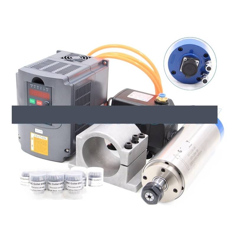 Spindelmotor, 2,2 kW ER20 wassergekühlter Spindelsatz CNC-Spindelmotor 80 * 230 Inverter 80 mm Halterung Wasserpumpe Spannzangen(220,Steel Ball Bearing) von DIGNIFE