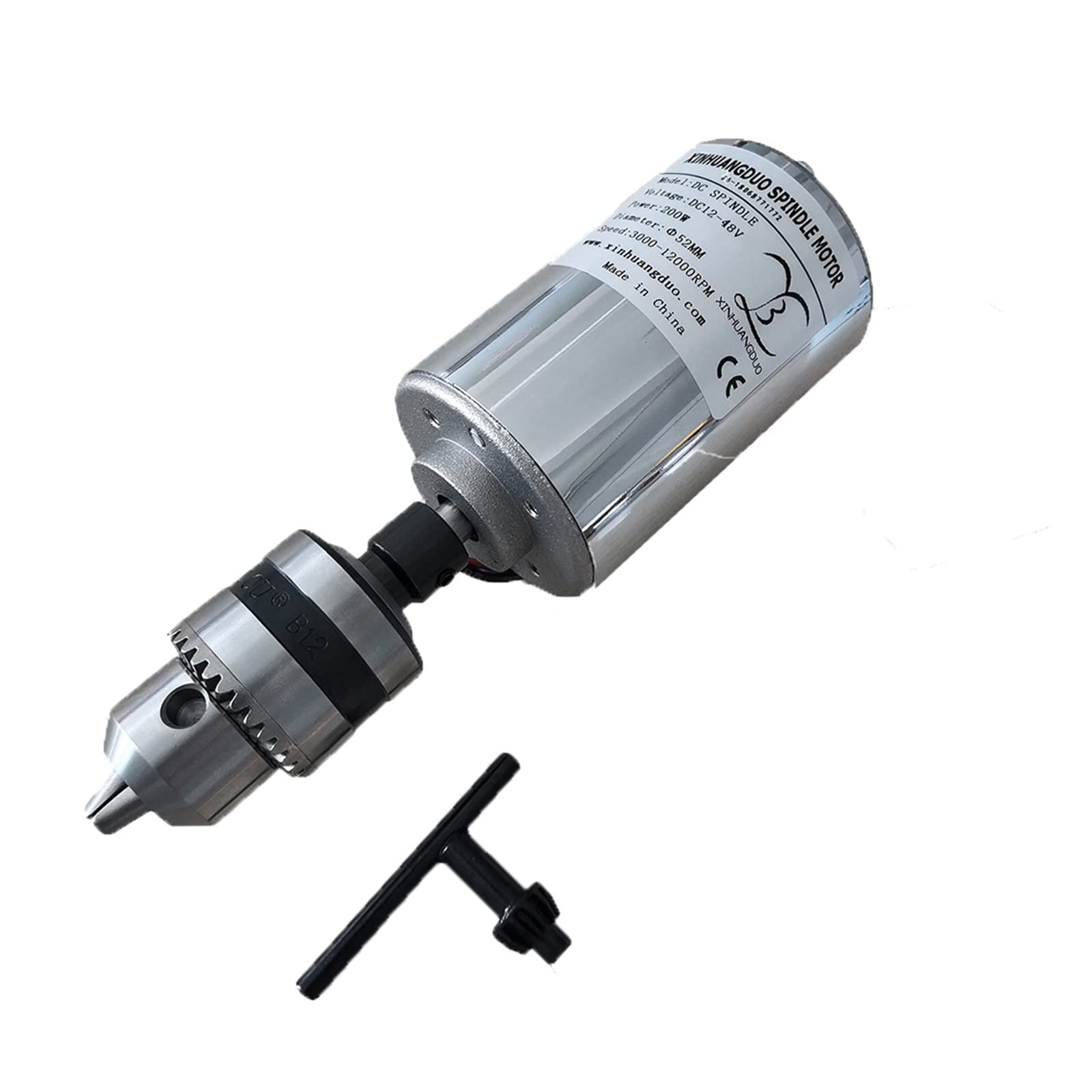 Spindelmotor, 200 W/300 W/400 W/500 W Graviermaschine Spindelmotor Luftkühlung Hochgeschwindigkeits-CNC (Bohrfutterspannbereich: 1,5–10 mm)(200W Spindle) von DIGNIFE