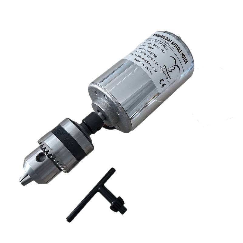 Spindelmotor, 200 W/300 W/400 W/500 W Graviermaschine Spindelmotor Luftkühlung Hochgeschwindigkeits-CNC (Bohrfutterspannbereich: 1,5–10 mm)(200W Spindle) von DIGNIFE
