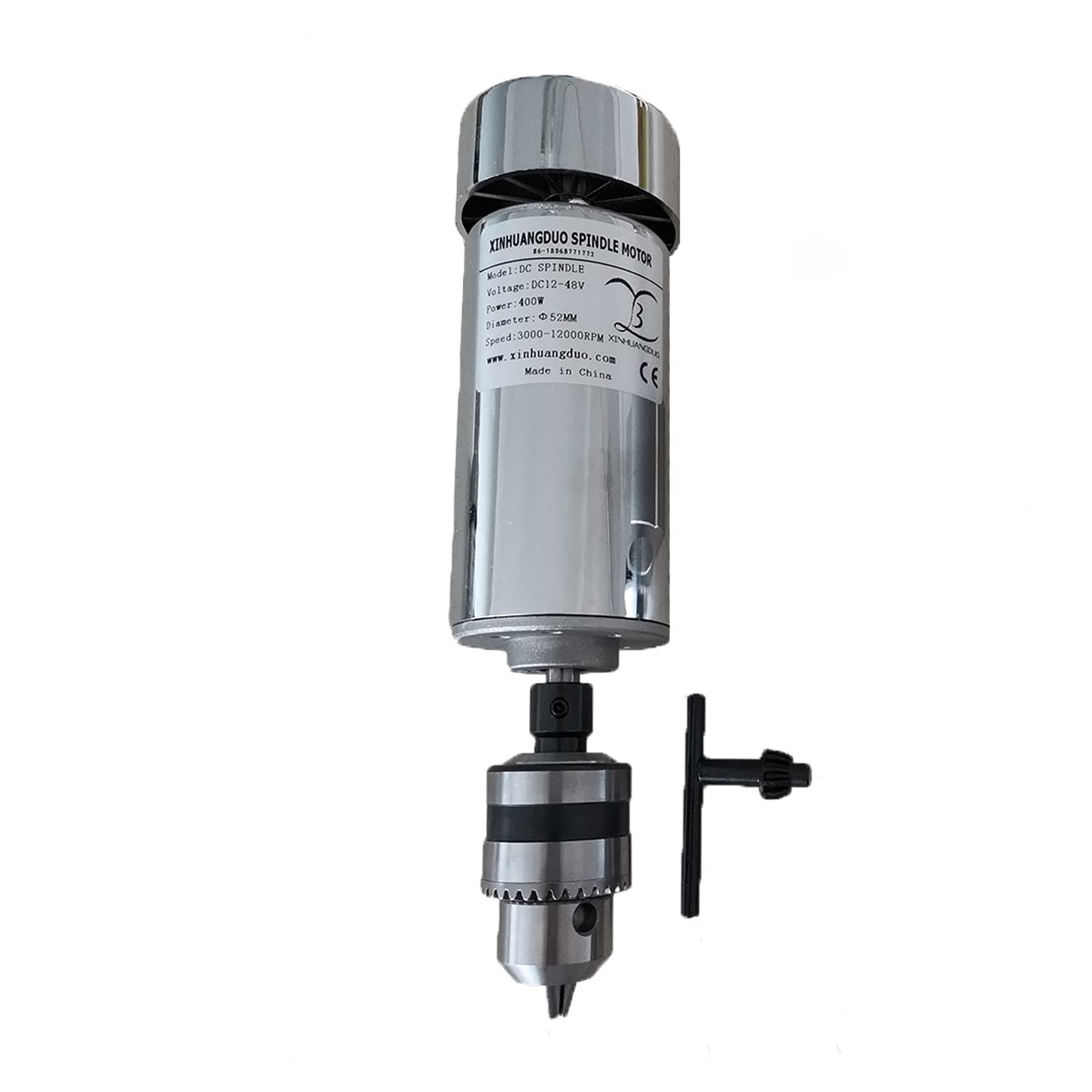 Spindelmotor, 200 W/300 W/400 W/500 W Graviermaschine Spindelmotor Luftkühlung Hochgeschwindigkeits-CNC (Bohrfutterspannbereich: 1,5–10 mm)(400W Spindle) von DIGNIFE