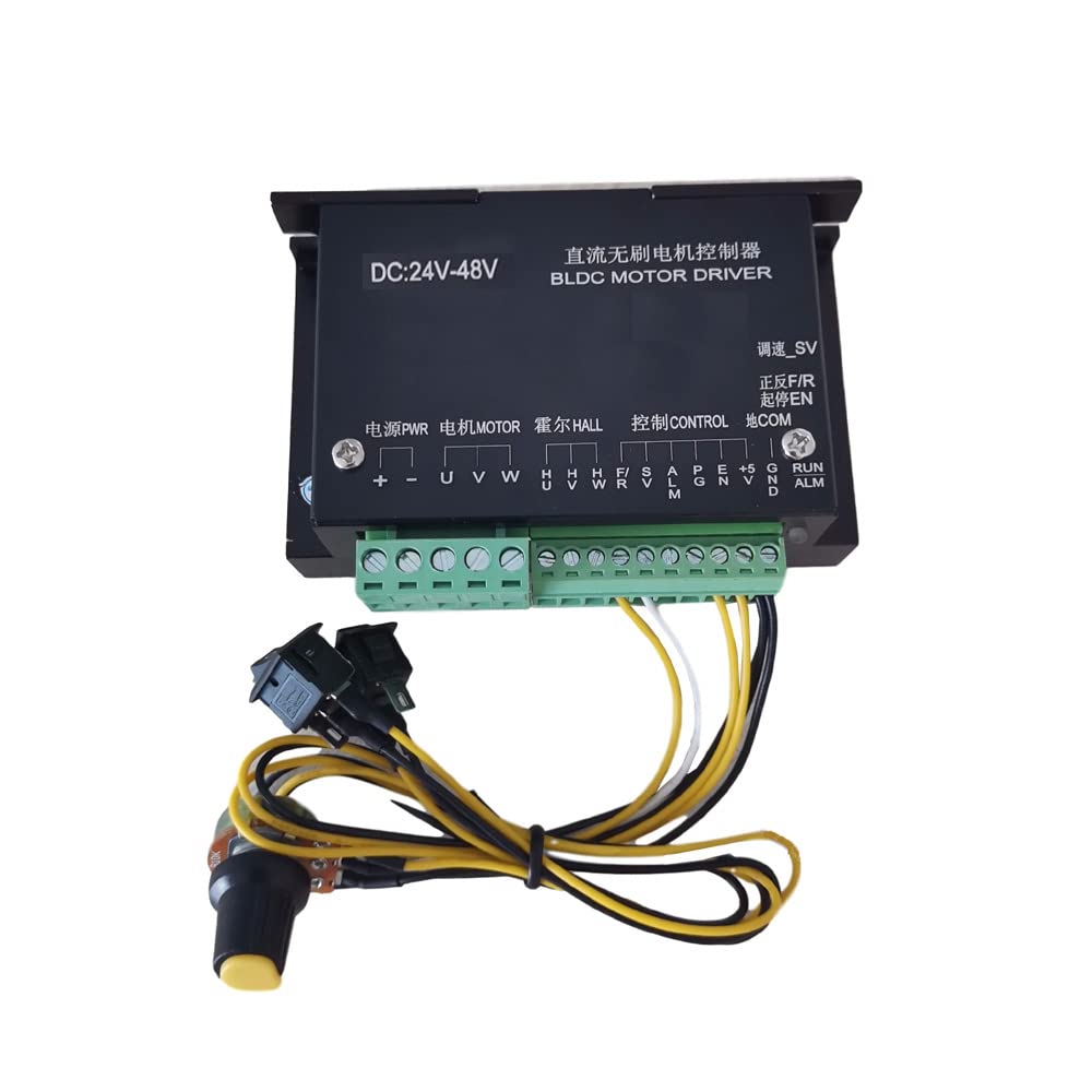 Spindelmotor, 200W/0,2KW /ER16 Bürstenloser DC-Spindelmotor+55MM Klemme mit Schrauben+20-50VDC Schrittmotortreiber+48VDC 4,2A Netzteil(Package2) von DIGNIFE