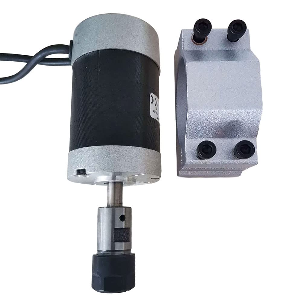 Spindelmotor, 200W/0,2KW /ER16 Bürstenloser DC-Spindelmotor+55MM Klemme mit Schrauben+20-50VDC Schrittmotortreiber+48VDC 4,2A Netzteil(Package4) von DIGNIFE