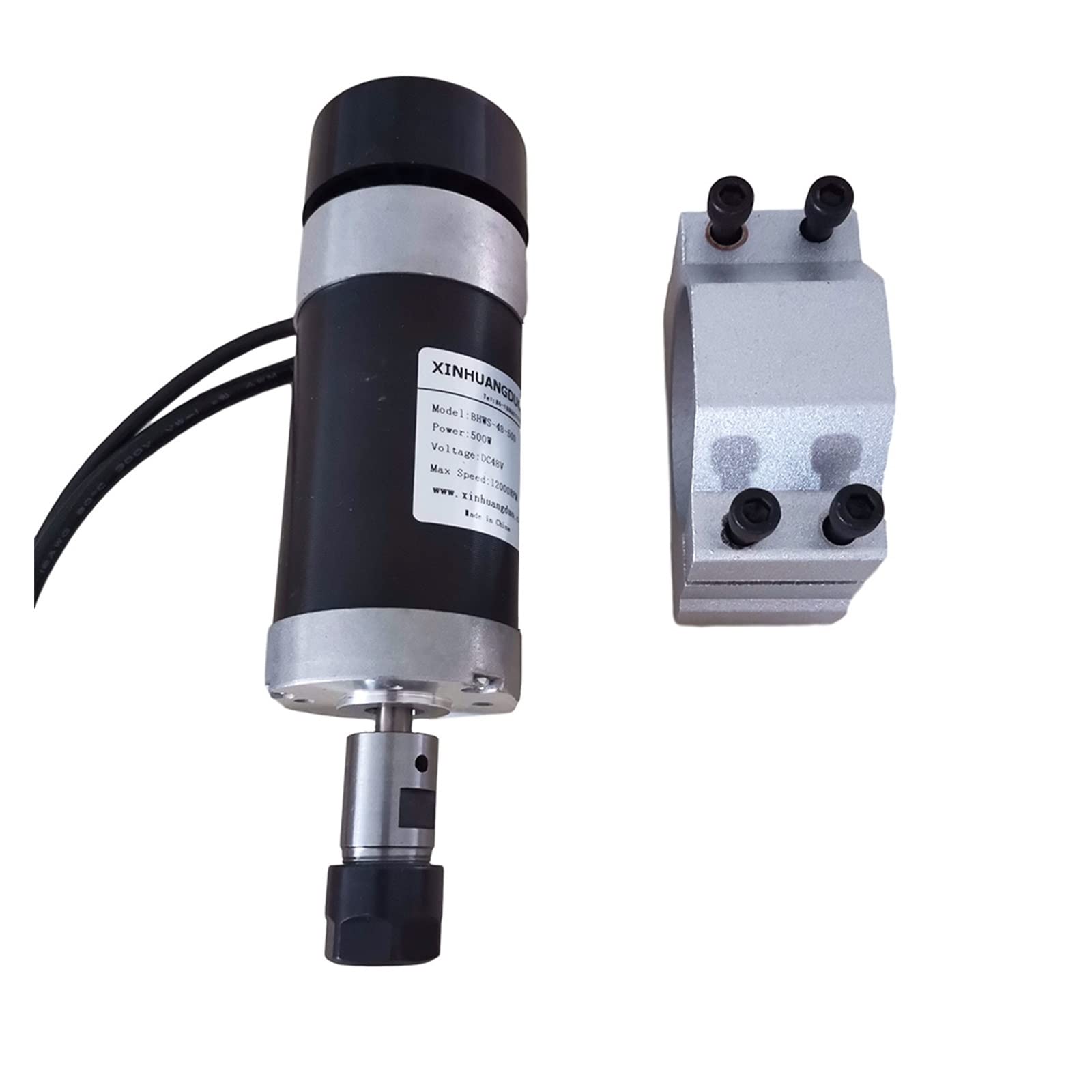 Spindelmotor, 48 V 500 W ER16 bürstenlose Spindel + 57 mm Klemme mit Schrauben + 48 V bürstenloser Motortreiber + 48 VDC 10,5 A Netzteil(Package4 ER16) von DIGNIFE