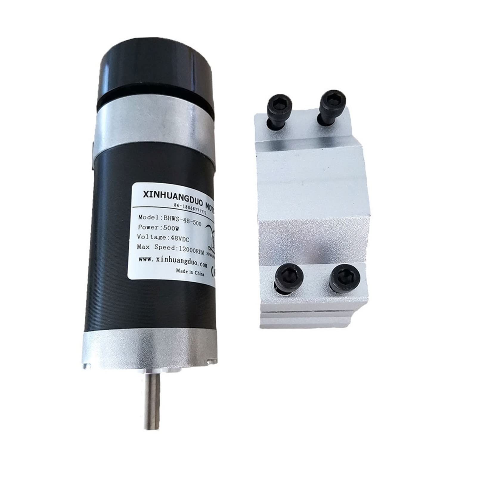 Spindelmotor, 48 V 500 W bürstenloser Spindelmotor + 57 mm Klemme mit Schrauben + 48 V bürstenloser Motortreiber + 48 VDC 10,5 A Netzteil(Package4) von DIGNIFE