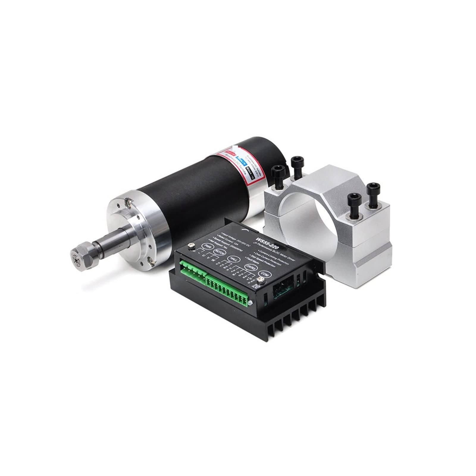 Spindelmotor, 500 W ER11 CNC-Bürstenloser Spindelmotor 48 V DC-Spindelmotor mit WS55 220 BLDC-Treiber-Spindelklemme Spindelmotor, 500 W ER11 CNC-Bürstenloser Spindelmotor 48 V DC-Spindelmotor mit WS55 220 BLDC-Treiber-Spindelklemme von DIGNIFE
