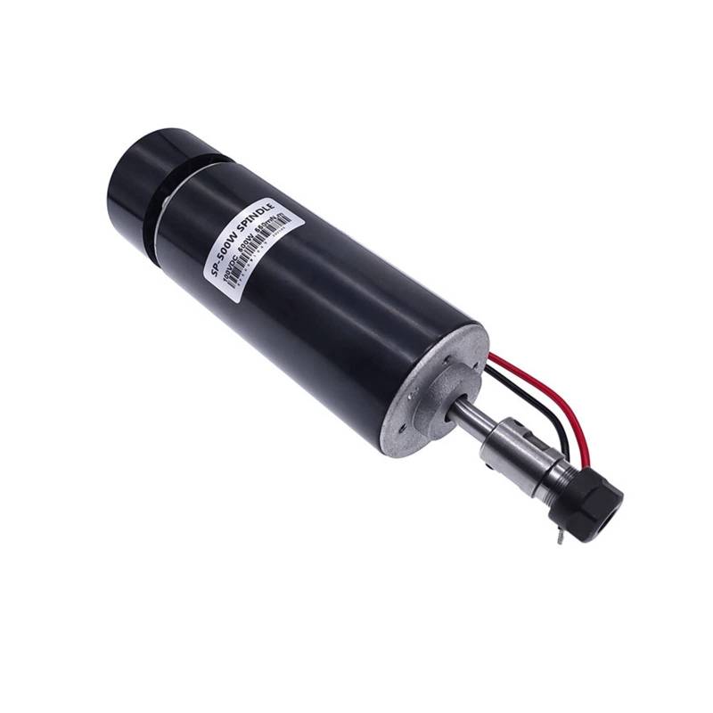 Spindelmotor, 500 W luftgekühlter Spindelmotor 100 V + WK611 Netzteil Drehzahlregler ER11-8 mm Spannfutter CNC mit 52 mm Klemmhalterung(100V 500W 5) von DIGNIFE