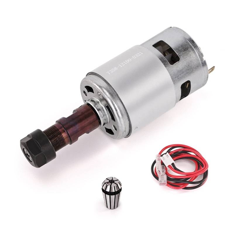 Spindelmotor, 775 Spindelmotor 20000 U/min DC 24 V Mini-Kugellager Großes Drehmoment Geräuscharme Hochleistungsspindel for CNC 3018 Graveur von DIGNIFE