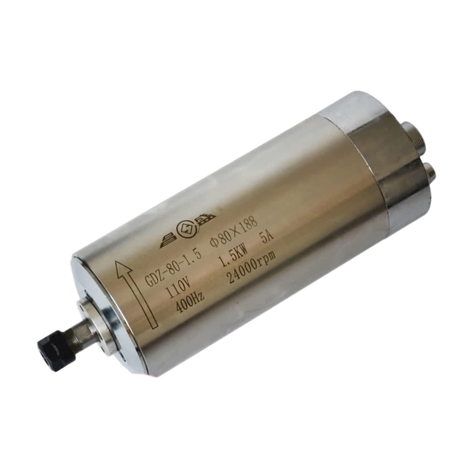 Spindelmotor, CNC-Maschinen-Kit 800 W 1500 W 2200 W 3000 W Wasserkühlung Spindelmotor 65 mm 80 mm Klemme for DIY Mini-CNC-Fräsmaschine(2200W ER20) von DIGNIFE