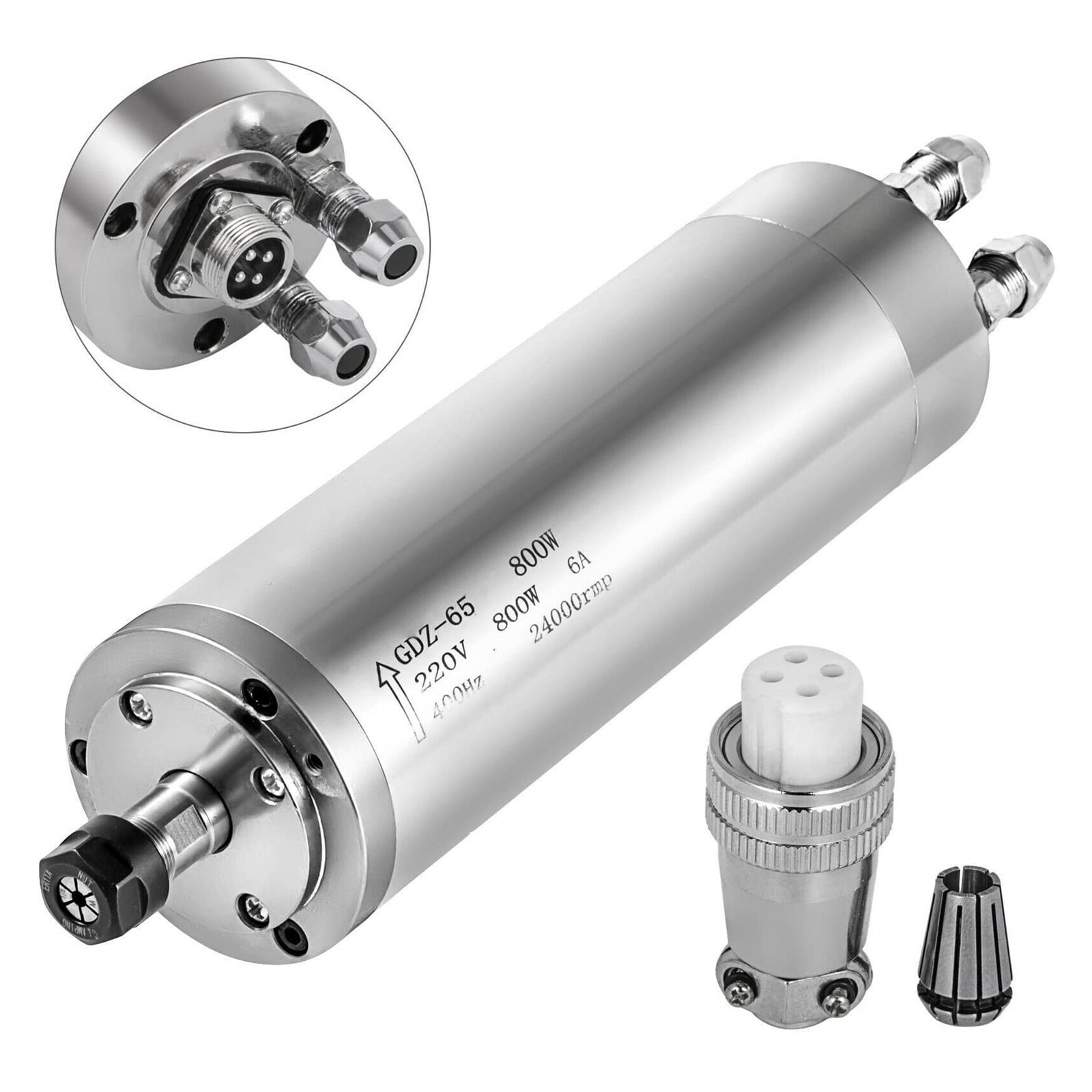 Spindelmotor, Wassergekühlter Spindelmotor 0.8KW- 3KW Hochgeschwindigkeits-ER11 ER20-Spannzange for CNC-Gravur-Fräsmaschine-Frequenzwandler(0.8KW) von DIGNIFE