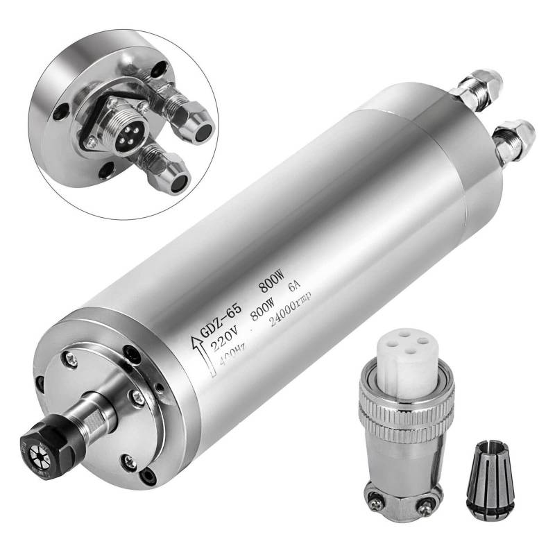 Spindelmotor, Wassergekühlter Spindelmotor 0.8KW- 3KW Hochgeschwindigkeits-ER11 ER20-Spannzange for CNC-Gravur-Fräsmaschine-Frequenzwandler(0.8KW) von DIGNIFE