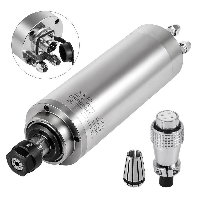 Spindelmotor, Wassergekühlter Spindelmotor 0.8KW- 3KW Hochgeschwindigkeits-ER11 ER20-Spannzange for CNC-Gravur-Fräsmaschine-Frequenzwandler(2.2KW) von DIGNIFE