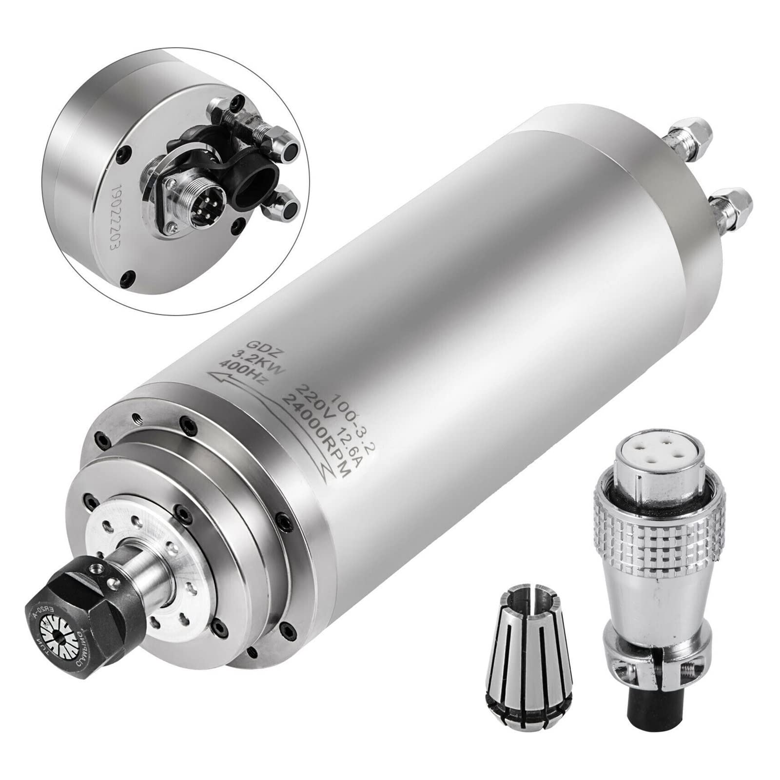 Spindelmotor, Wassergekühlter Spindelmotor 0.8KW- 3KW Hochgeschwindigkeits-ER11 ER20-Spannzange for CNC-Gravur-Fräsmaschine-Frequenzwandler(3KW) von DIGNIFE