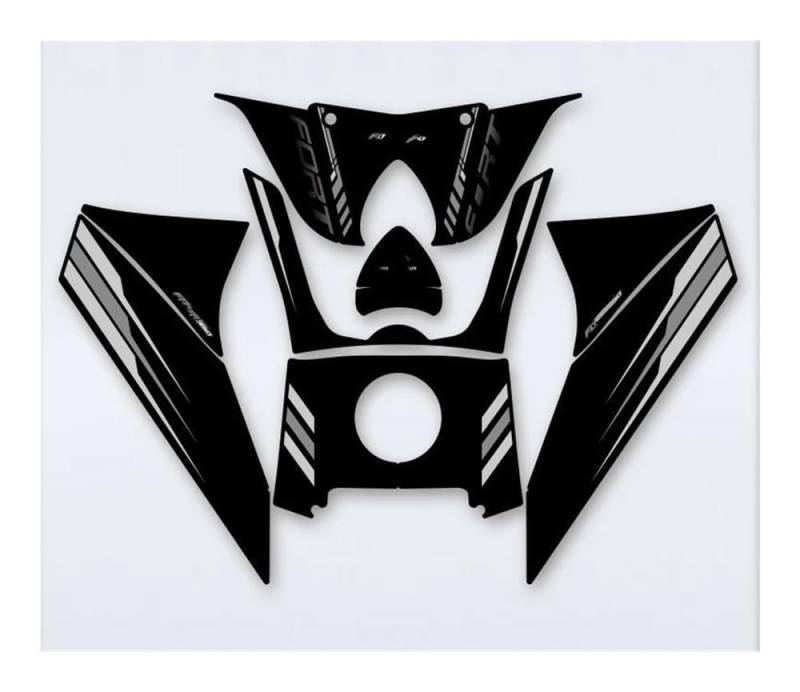 Tankschutz Tankaufkleber FÜR FORT 350 Motorrad Tank Pad Protector Zuckerguss Aufkleber Decals Zubehör(Style 3) von DIINJ