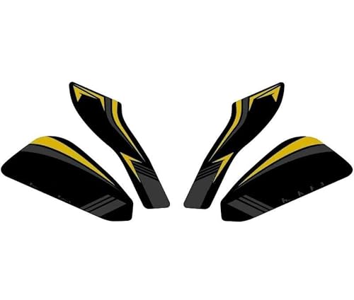 Tankschutz Tankaufkleber FÜR FÜR H2SX Motorrad Anti Slip Tank Pad Seite Knie Grip Protector Aufkleber Aufkleber Pads(Yellow) von DIINJ