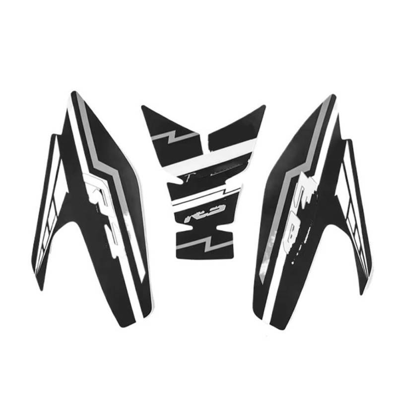 Tankschutz Tankaufkleber FÜR YZFR3 FÜR YZF-R3 FÜR YZF FÜR R3 Motorrad Tank Pad Protector Zuckerguss Aufkleber Decals Zubehör(Style 1) von DIINJ