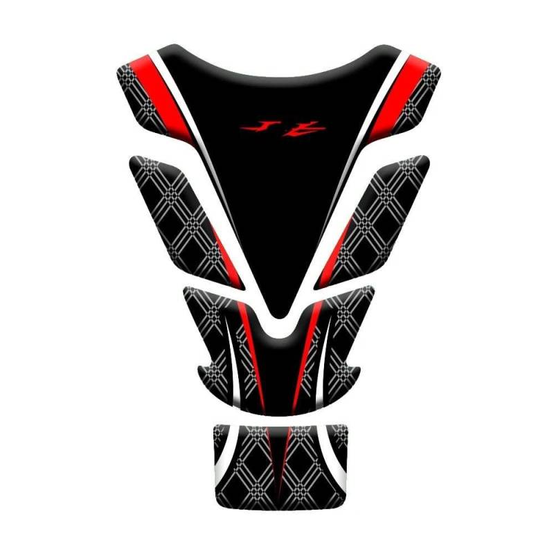 Tankschutz Tankaufkleber Für FZ8 Für FZ1 Für FZ6R Für FZ6 Für FZ16 Tankpad Carbon-Look Motorrad Tank Pad Protector Aufkleber Aufkleber(Red 3) von DIINJ