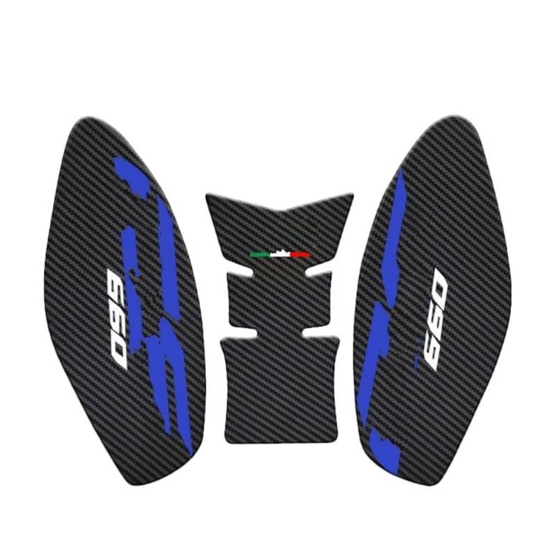Tankschutz Tankaufkleber Für RS660 2020-2022 Motorrad Anti Slip Tank Pad Schutz Aufkleber Seitliche Knie Grip Decals Pads Aufkleber(Blue) von DIINJ