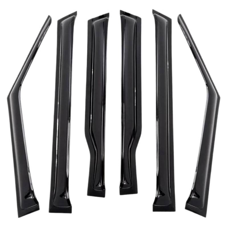 Windabweiser Regenabweiser Für JETOUR Für T2 2023-2025 Fenster Visor Vent Shade Regen Sonnenschutz Deflektor Markisen Heime Abdeckungen(Black 6PCS) von DIINJ