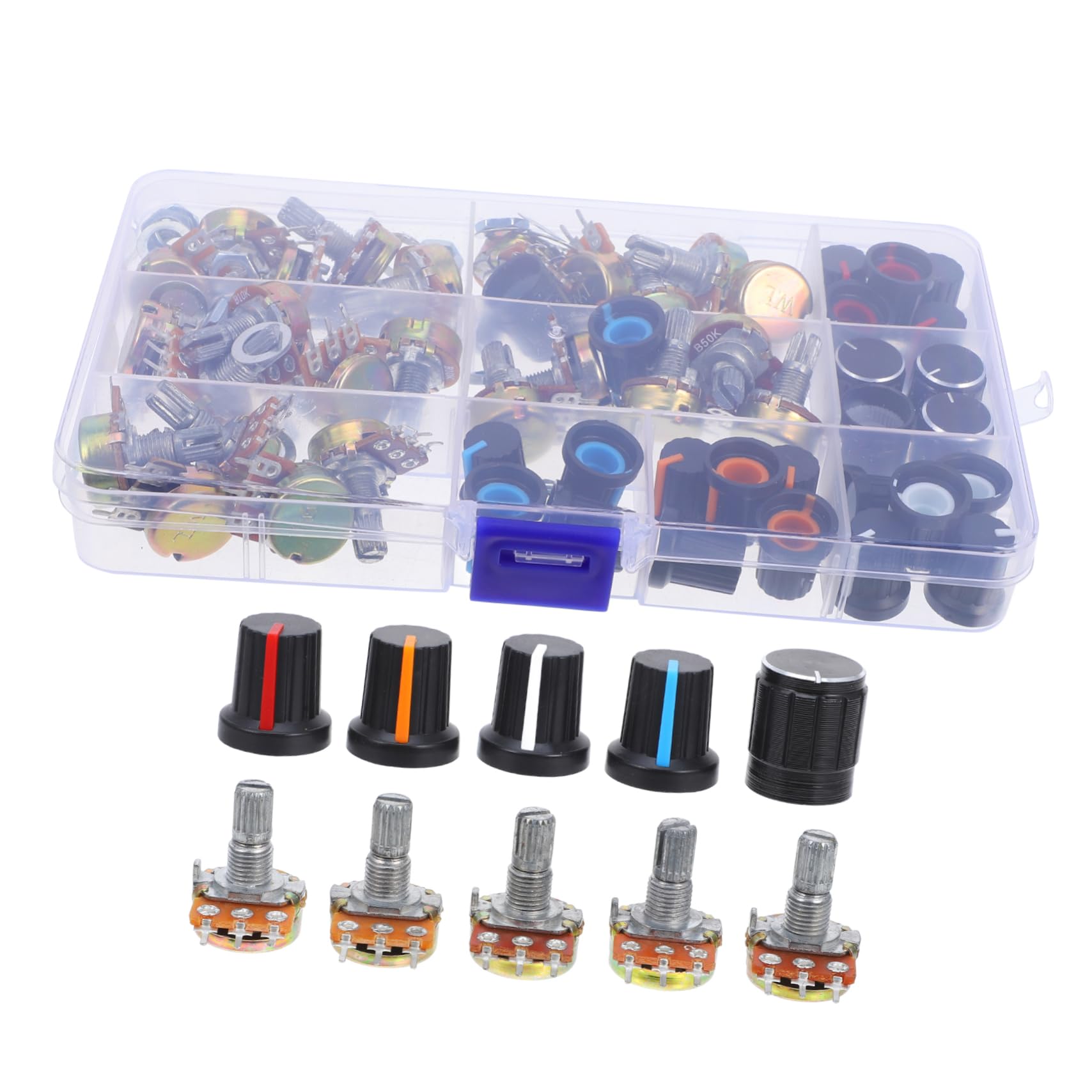 DIKACA 1 Satz Potentiometer -Kit Potentiometerknopf-Zubehör Potentiometer zur Gitarrensteuerung Lautstärkeregler für Instrumente Gitarren Reparaturset Potentiometerkappen Plastik DIKACA 1 Satz Potentiometer -Kit Potentiometerknopf-Zubehör Potentiometer zur Gitarrensteuerung Lautstärkeregler für Instrumente Gitarren Reparaturset Potentiometerkappen Plastik von DIKACA