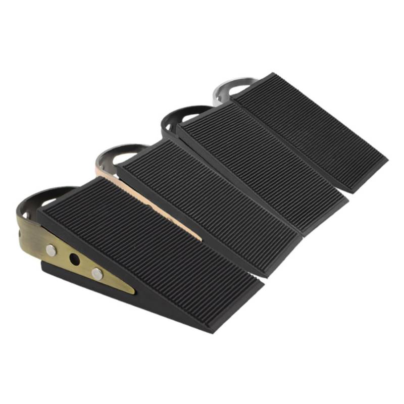 DIKACA 4er Set Türstopper Aus Edelstahl Mit Rutschfester Wedge Form Sicherheits Türstopper Für Hotel Und Zuhause Nonslip Türstopper Gebürstetem Antikem Rotem Und von DIKACA