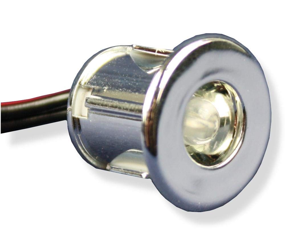 LED-Einbauspot, blau, 12 V, für Wohnmobil, Boot, rund, verchromt LED-Einbauspot, blau, 12 V, für Wohnmobil, Boot, rund, verchromt von DIMATEC