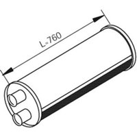 Mittelschalldämpfer DINEX 80447 von Dinex