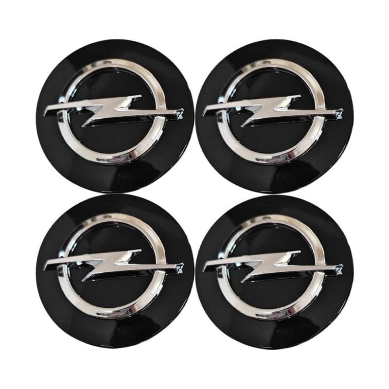 4 Stück Radnabenabdeckung für OPEL Vectra Insignia Antara Corsa Astra Grandland X Mokka X Zafira C 54mm, Auto Felgendeckel Felgenkappen Nabenkappen Nabendeckel,Bla-ck-Silver von DINGDAA