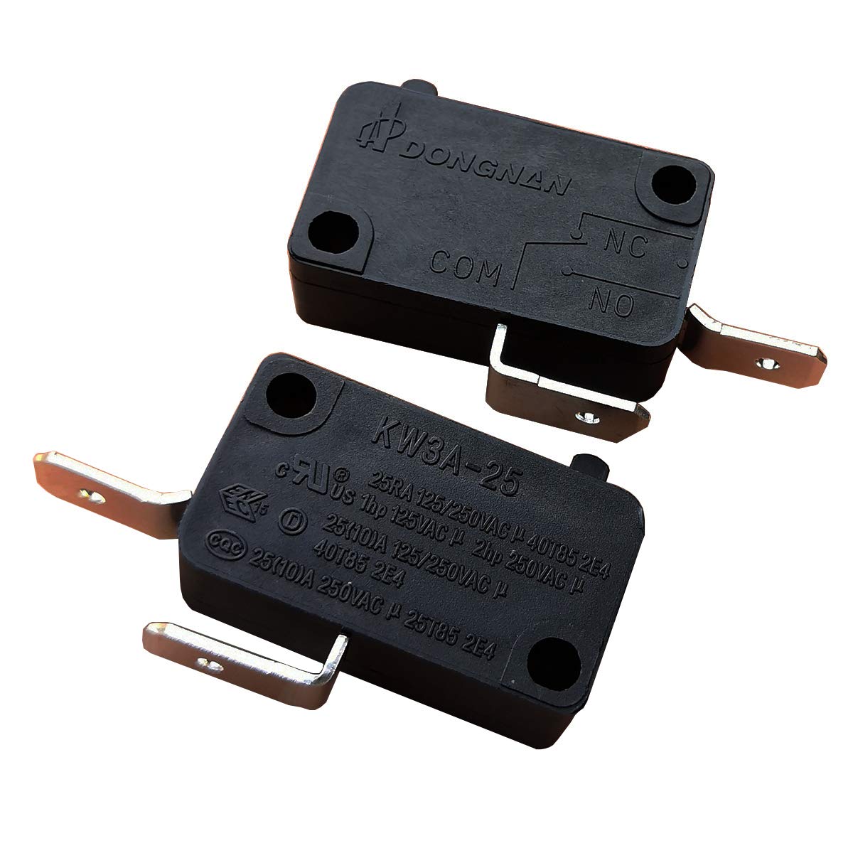 DINGTAIMEI KW3A-25 Mikroschalter SPDT 2-polig Schwarz EIN-AUS Kolben ohne Hebel 2-Pack DINGTAIMEI KW3A-25 Mikroschalter SPDT 2-polig Schwarz EIN-AUS Kolben ohne Hebel 2-Pack von DINGTAIMEI