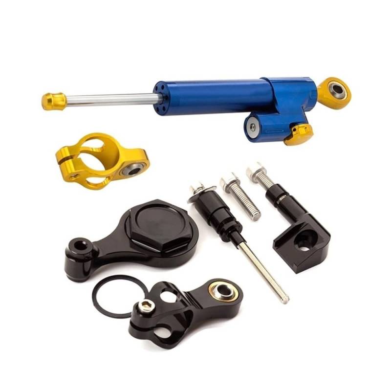 DINGYIG Einstellbarer Linearer Umgekehrter Lenkungsdämpfer Mit Halterungsunterstützung Für YZFR6 Für YZF Für R6 2006–2020 Stabilisator(Color-015) von DINGYIG