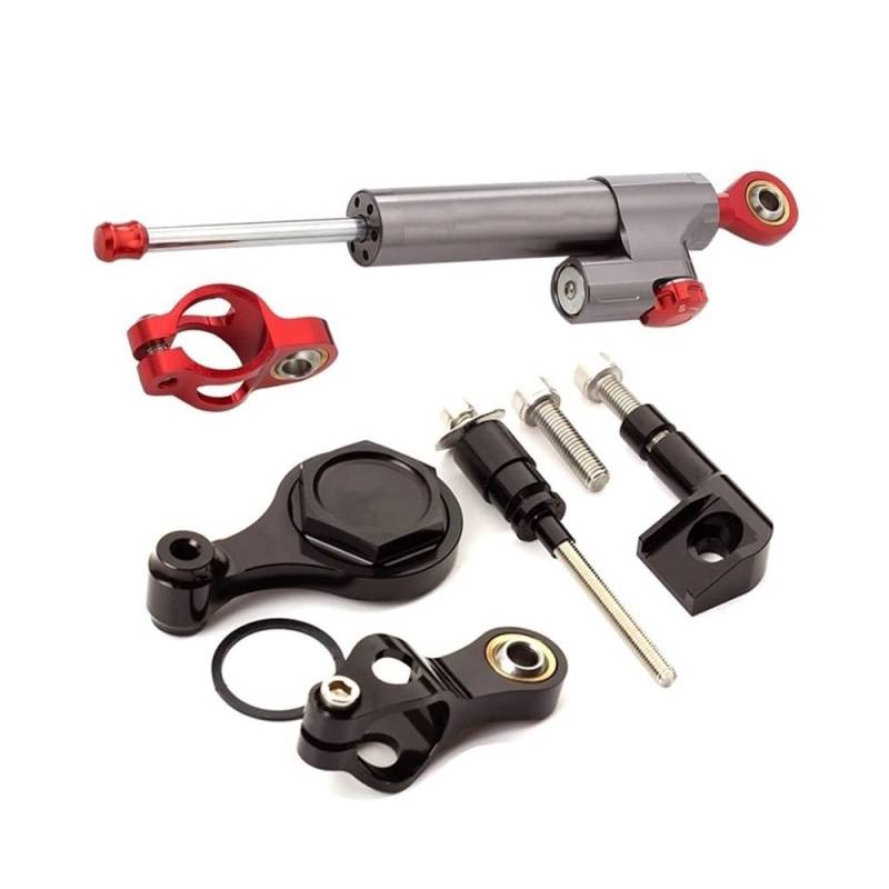 DINGYIG Einstellbarer Linearer Umgekehrter Lenkungsdämpfer Mit Halterungsunterstützung Für YZFR6 Für YZF Für R6 2006–2020 Stabilisator(Color-021) von DINGYIG
