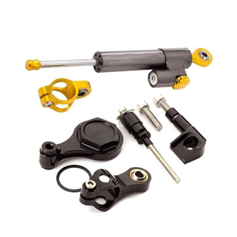 DINGYIG Einstellbarer Linearer Umgekehrter Lenkungsdämpfer Mit Halterungsunterstützung Für YZFR6 Für YZF Für R6 2006–2020 Stabilisator(Color-022) von DINGYIG